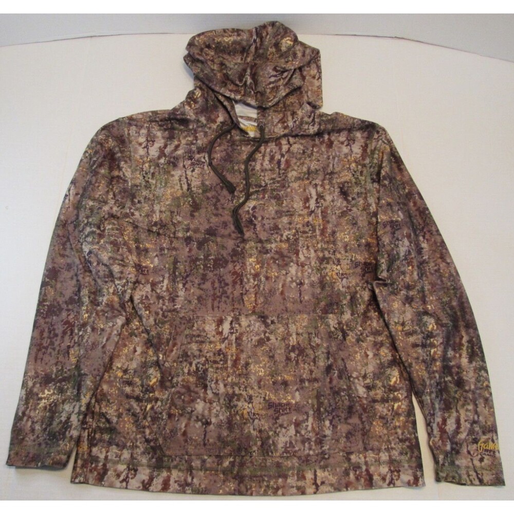Gamehide Shapeshift Brown and Green Camo Hoodie Long Sleeve Shirt Size Medium